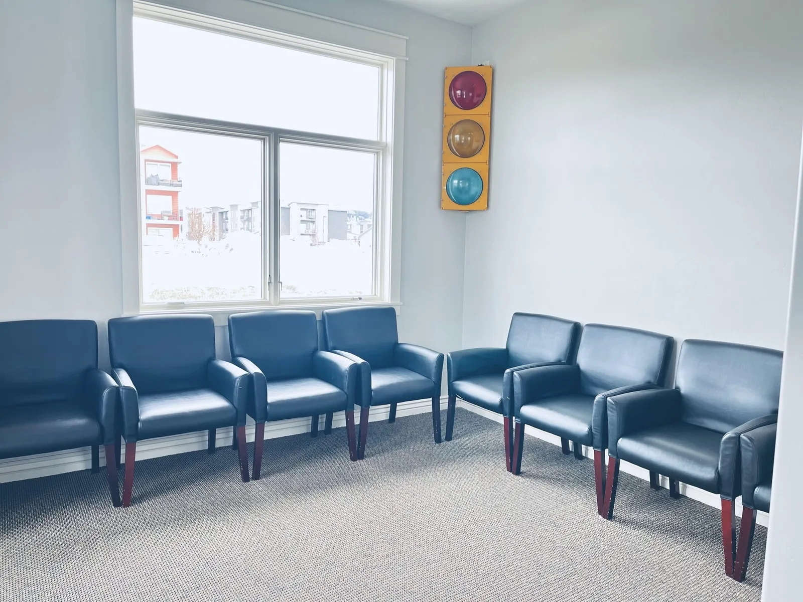 Comfortable seating area in the Rexburg office